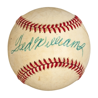 Ted Williams Signed Official Bobby Brown Americian League Baseball (PSA/DNA)